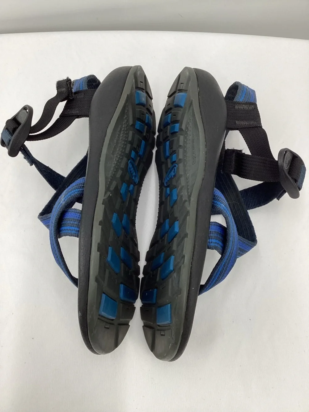 Chaco Black Outdoor Sandal with Blue Accent Strap